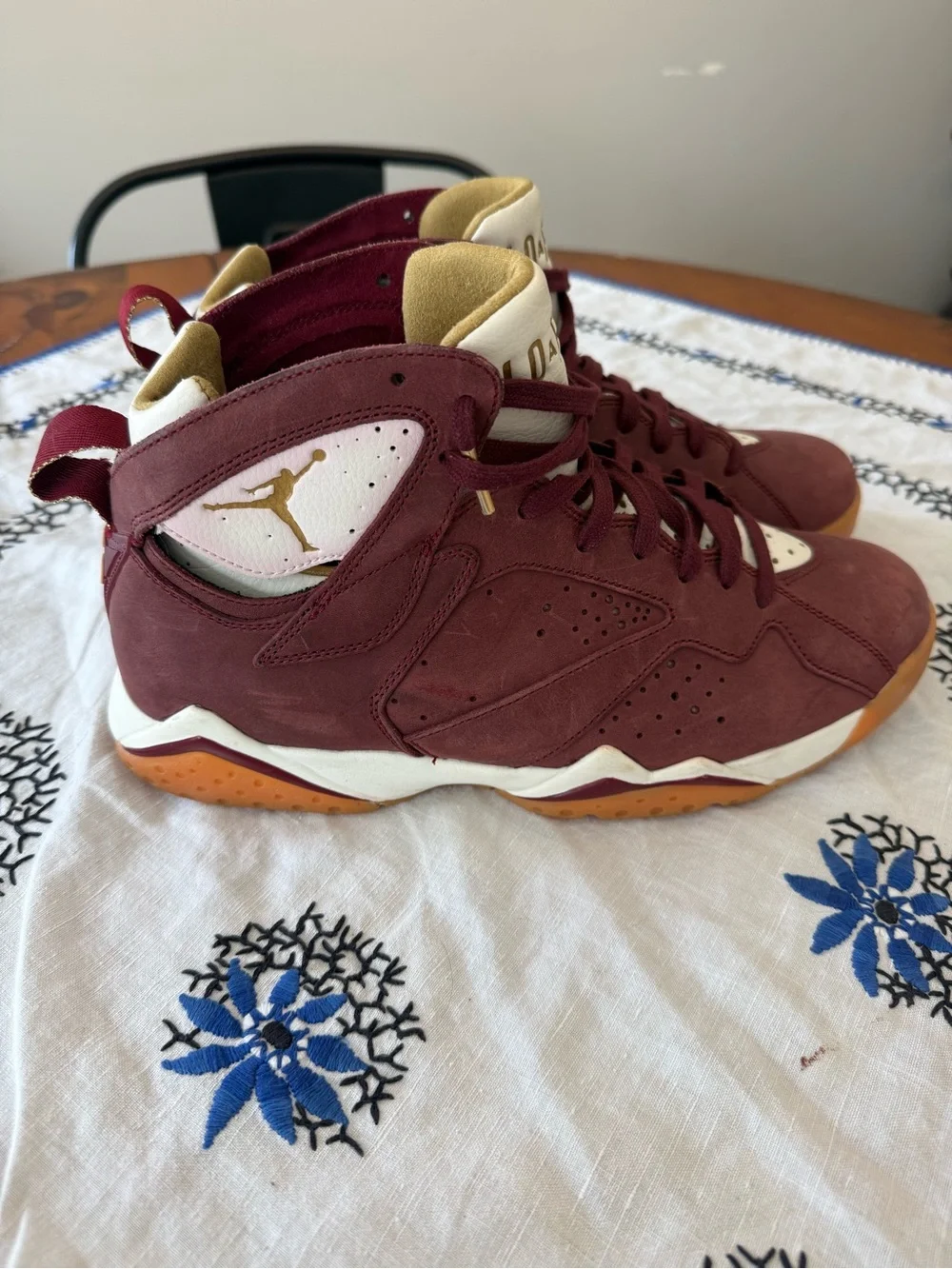 Jordan’s Men’s Maroon High-Top Sneakers